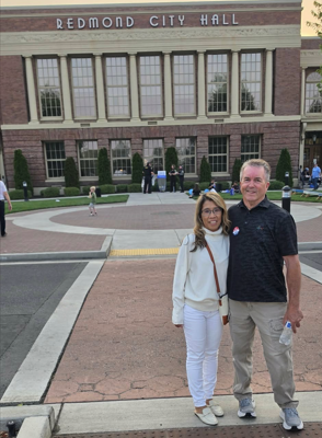 Raven with Redmond City Councilor Jay Patrick